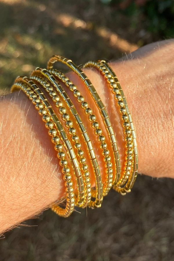 Pulseira Aro Bolinhas Ouro 18k