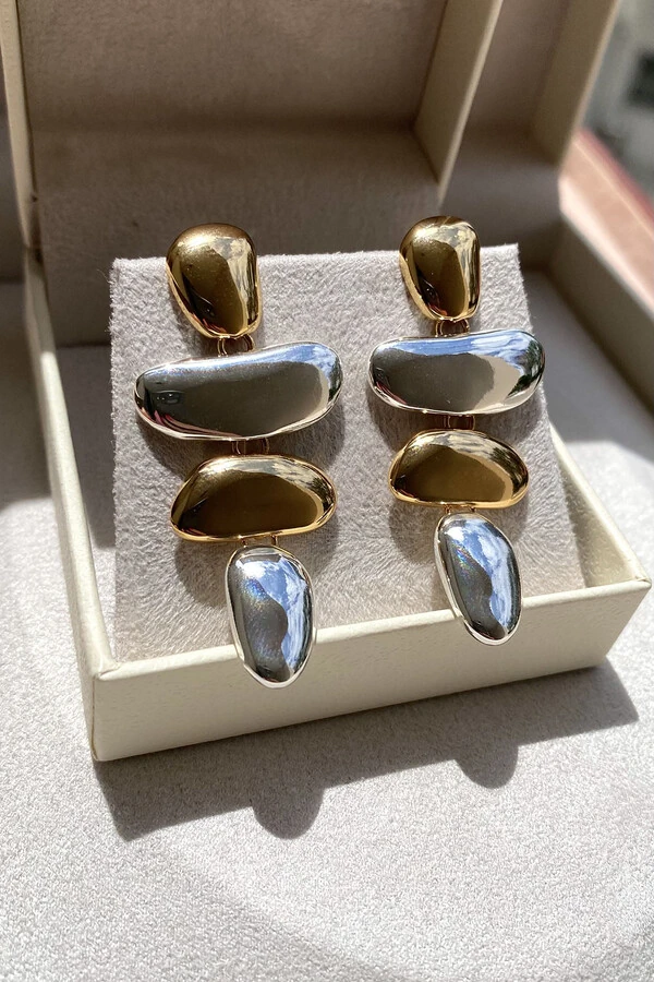 Brinco Duo Cascata Assimétrico