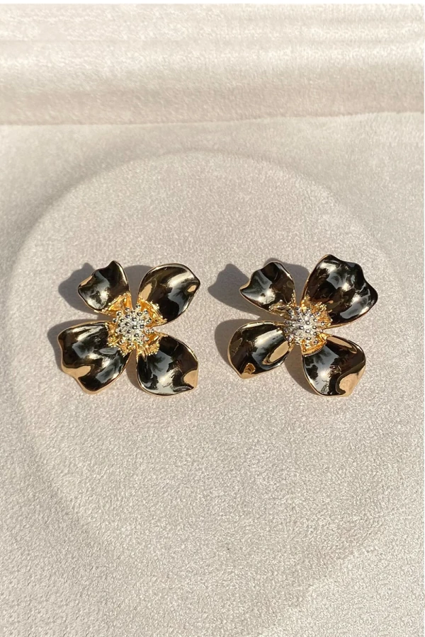 Brinco Flor Especial Ouro 18k