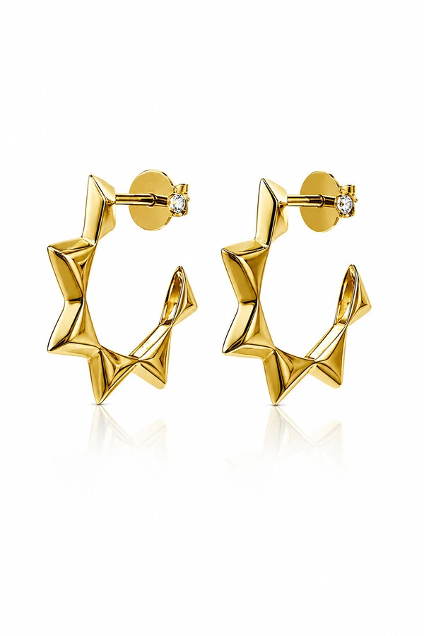 Brinco Argola Sun Ouro 18k
