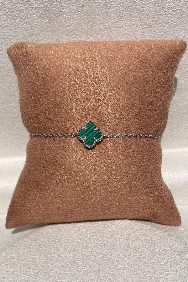 Pulseira Trevo Malaquita P