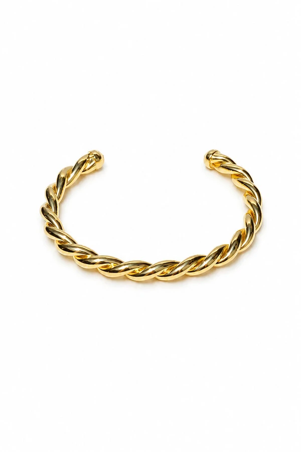 Pulseira Bracelete Torcido Ouro 18k