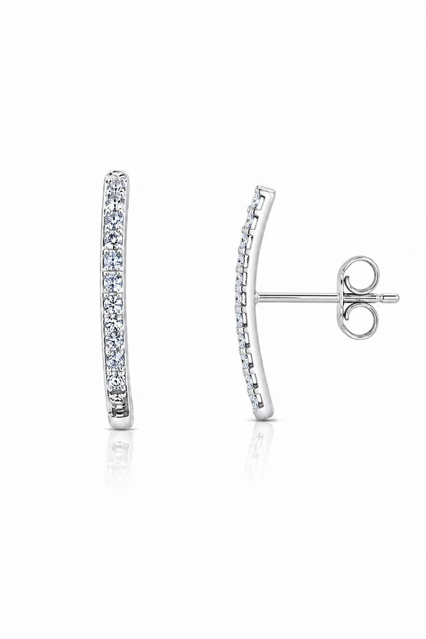 Brinco Earhook Ródio Branco