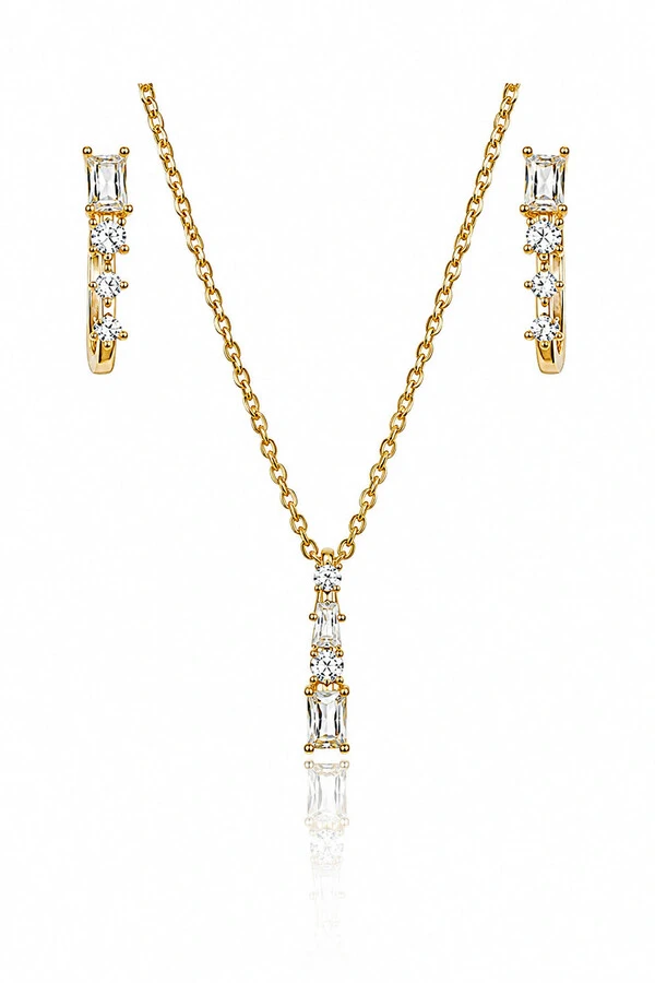 Conjunto Earhook Palito Ouro 18k