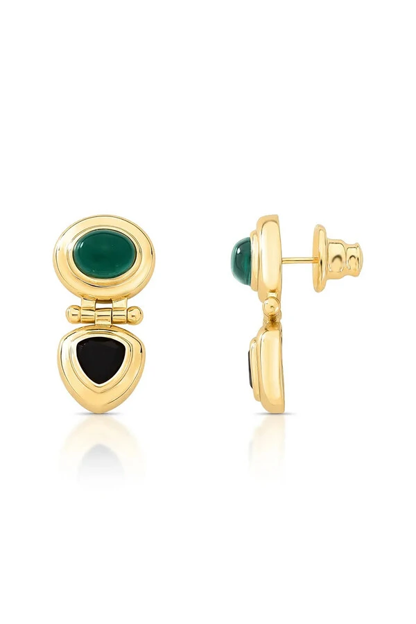Brinco Soul Colorido no Ouro 18k