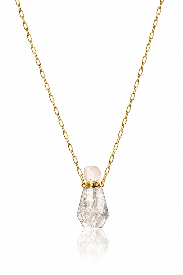 Colar Perfumeiro Pedra Cristal