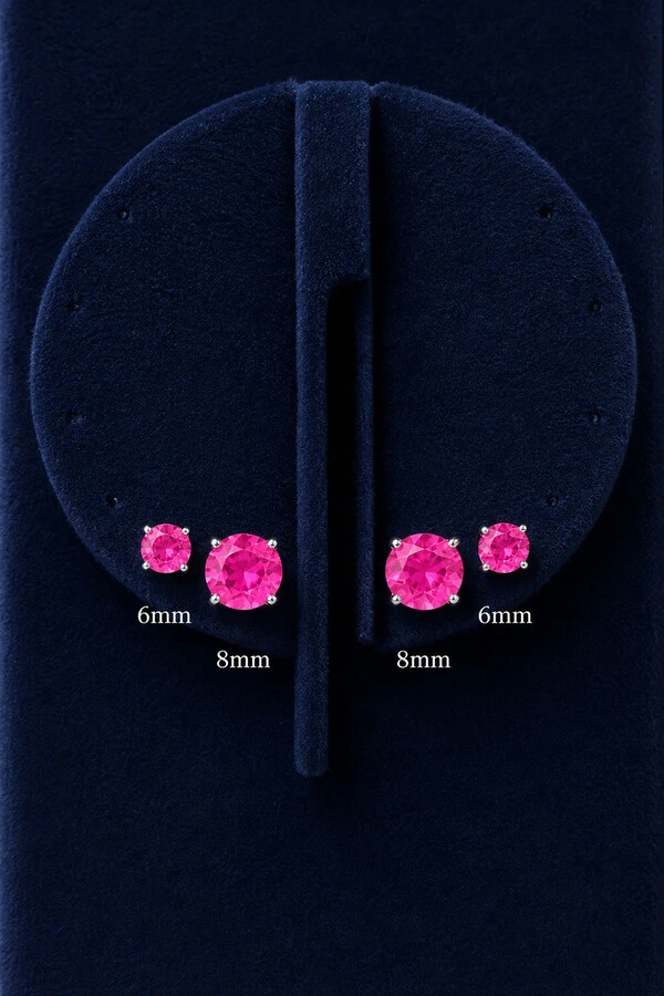 Brinco Círculo Pink Fusion 6 mm Prata 925