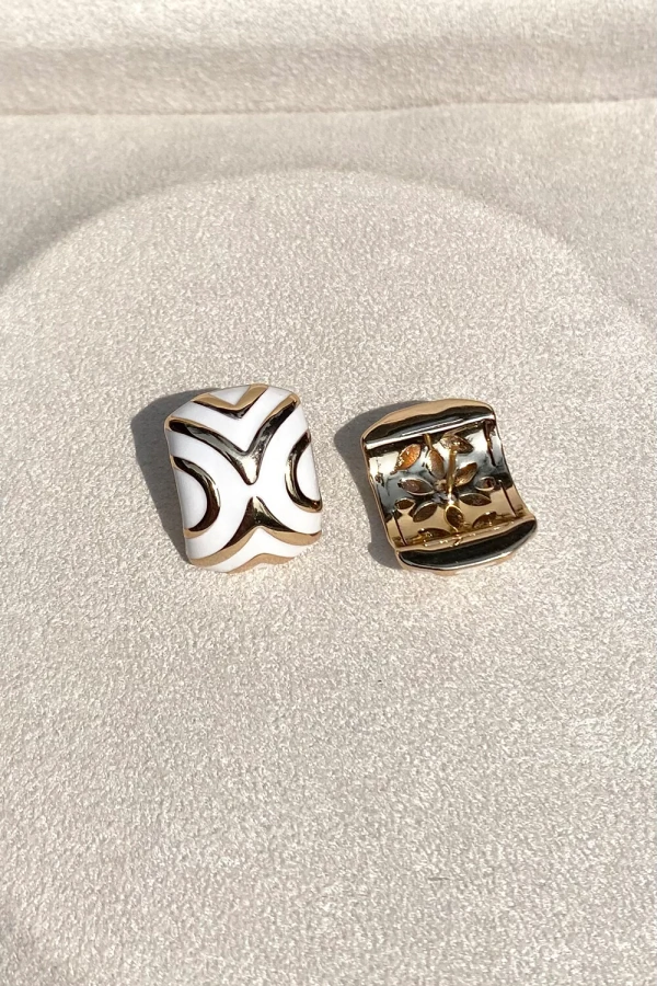 Brinco Esmaltado Branco Ouro 18k