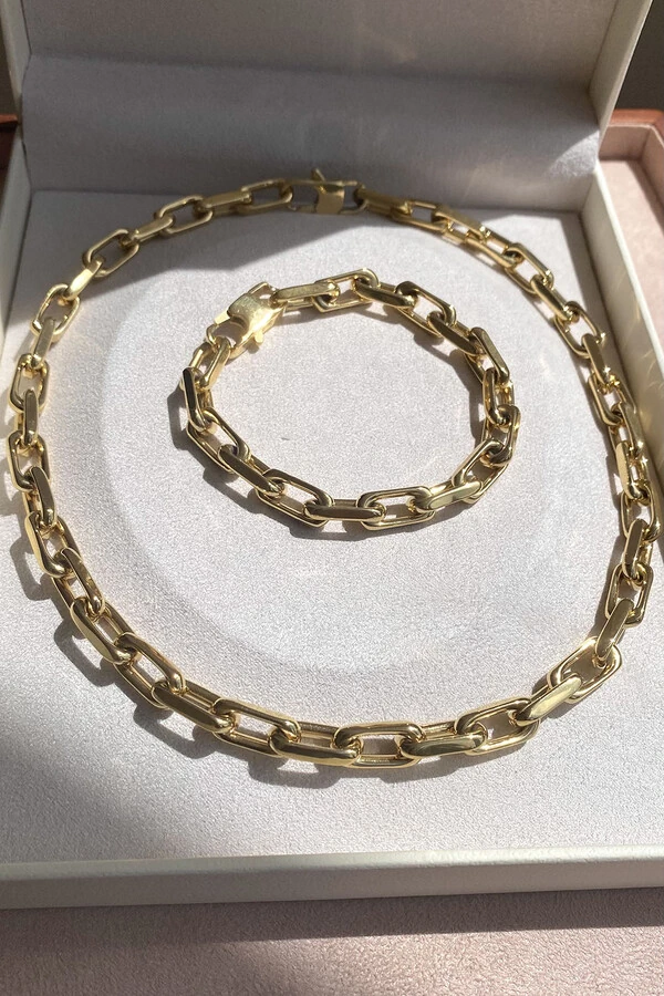 Pulseira Corrente Elos Quadrados