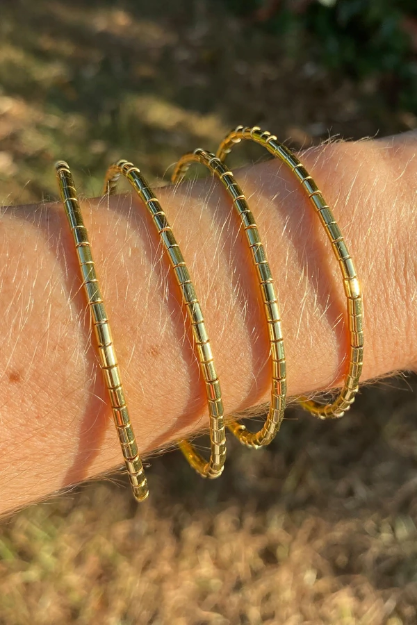 Pulseira Bracelete Canutilho Ouro 18k