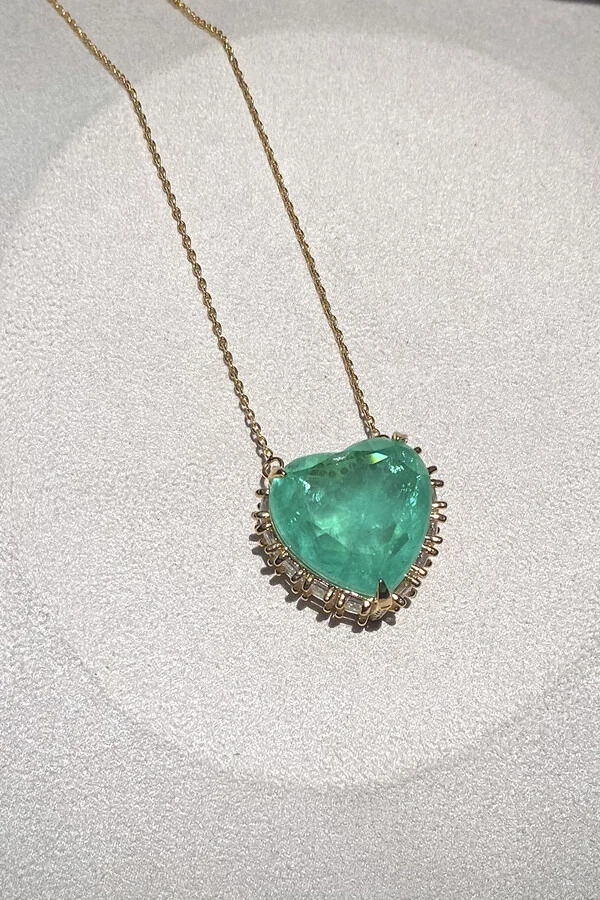 Colar Coração Turmalina Fusion Dourado