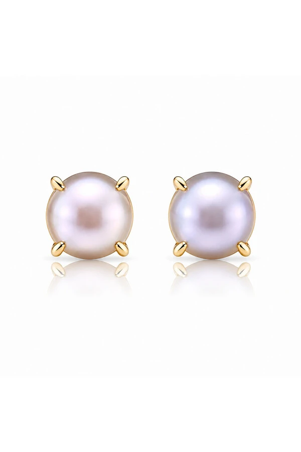 Brinco Botão Pérola Barroca Furtacor Ouro 18k