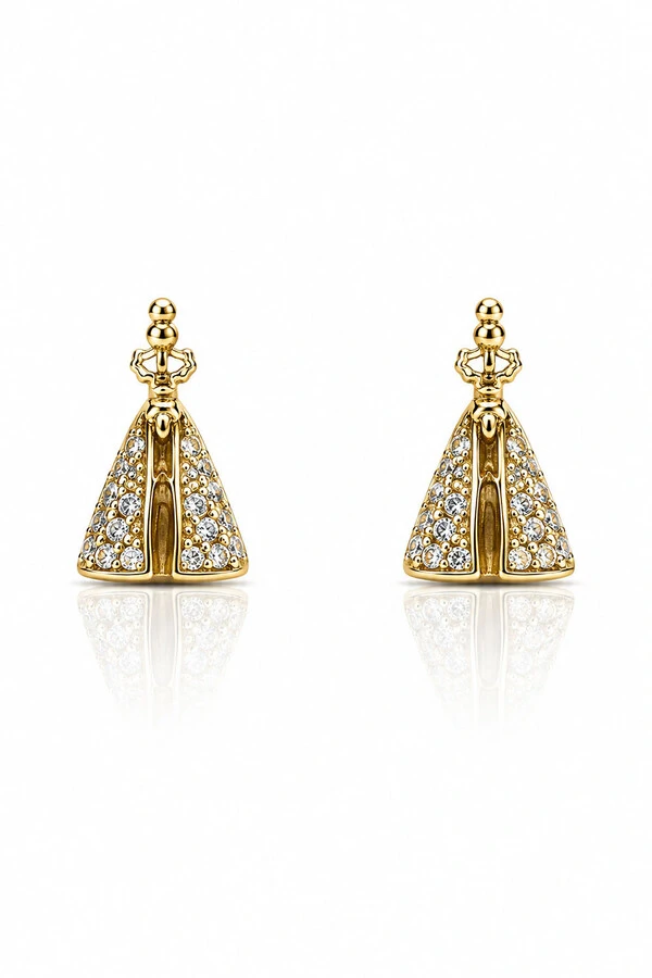 Brinco Nsra Aparecida Ouro 18k