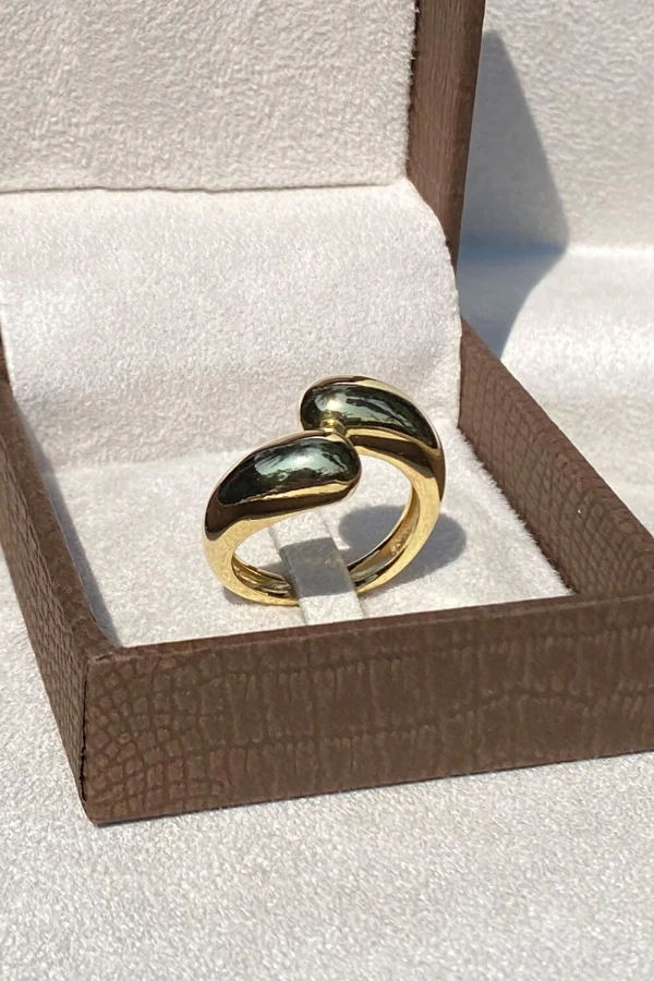 Anel Gotas Ouro 18k