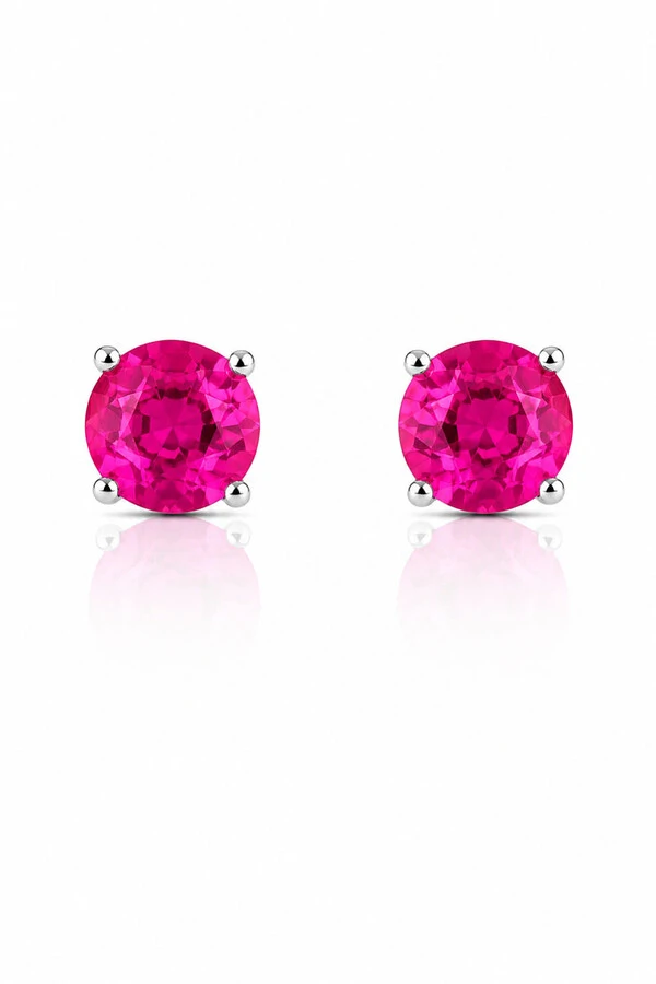 Brinco Círculo Pink Fusion 8 mm Prata 925