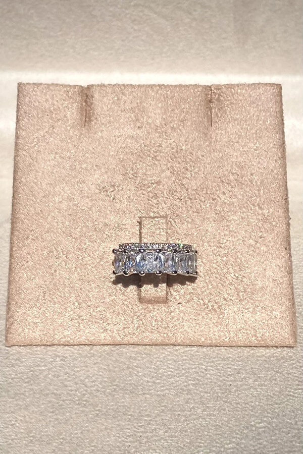 Fake Piercing luxo Zircônia Ródio Branco