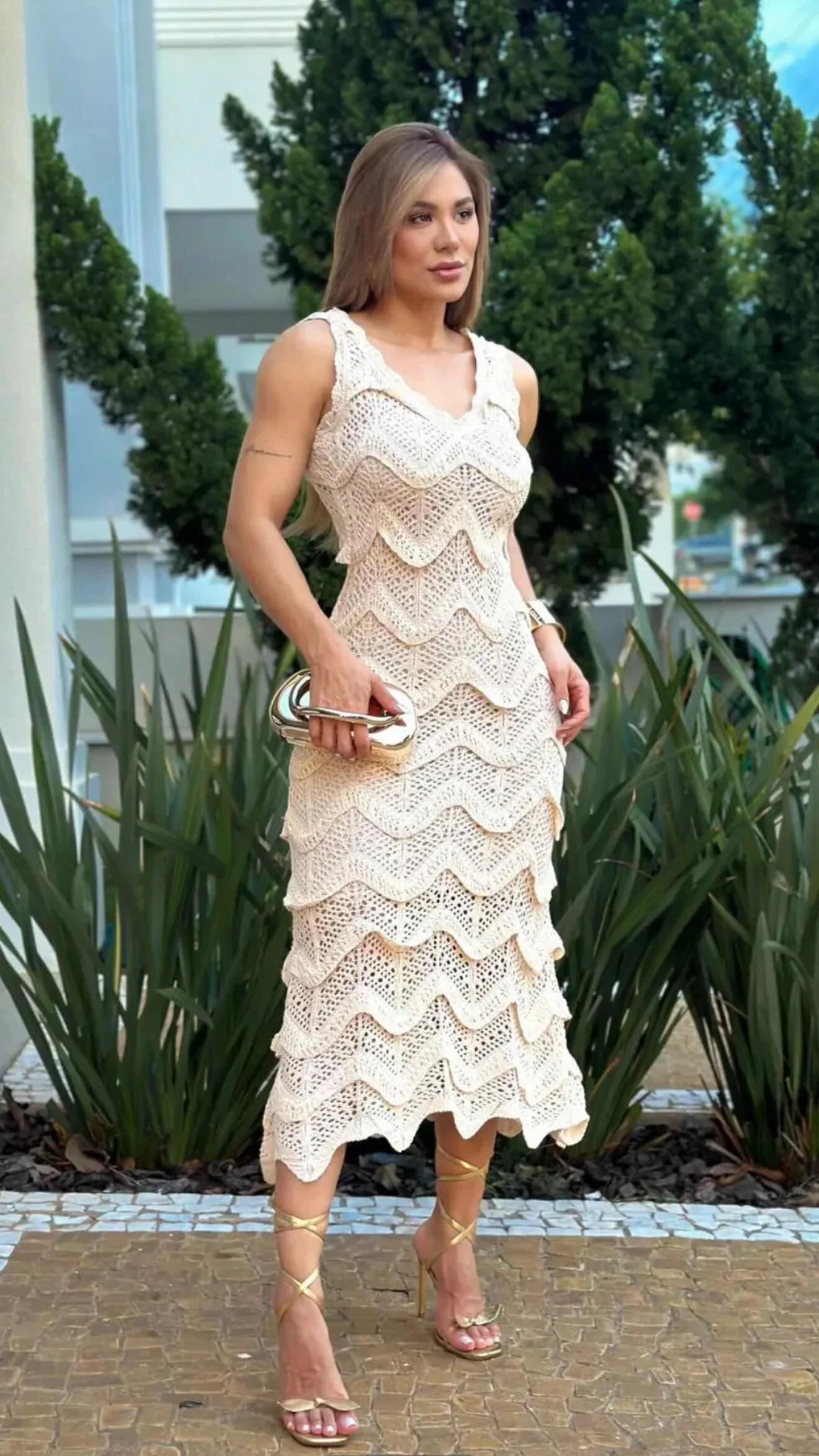 FotoVestido camada tricot planet