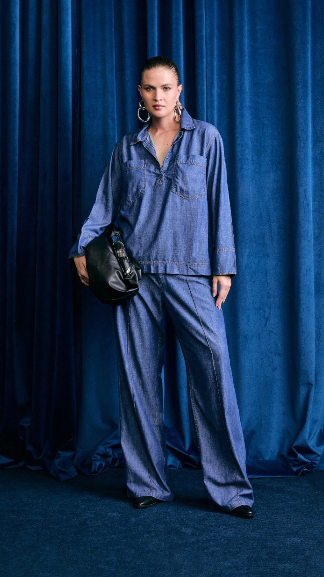 Fotocalca wide leg tencel jeans izzat