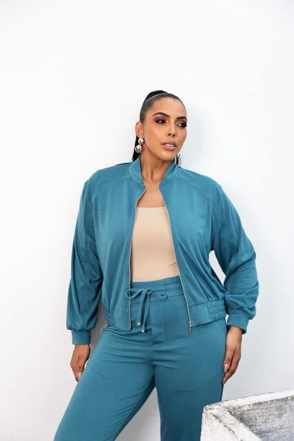 Fotojaqueta bomber moletinho soft ziper upper