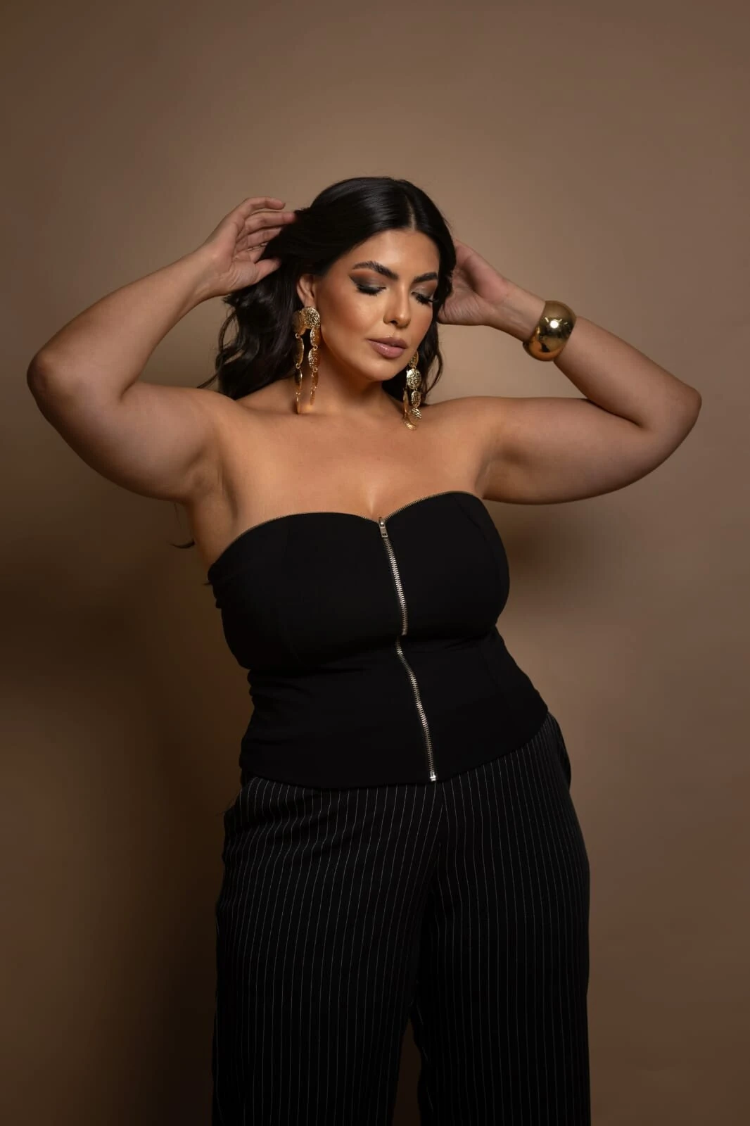 Fotopre venda blusa tomara que caia com ziper metal viscose poliamida tellos