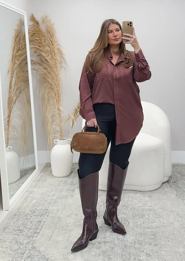 FotoPRE VENDA Camisa over viscose sarjada rosamili