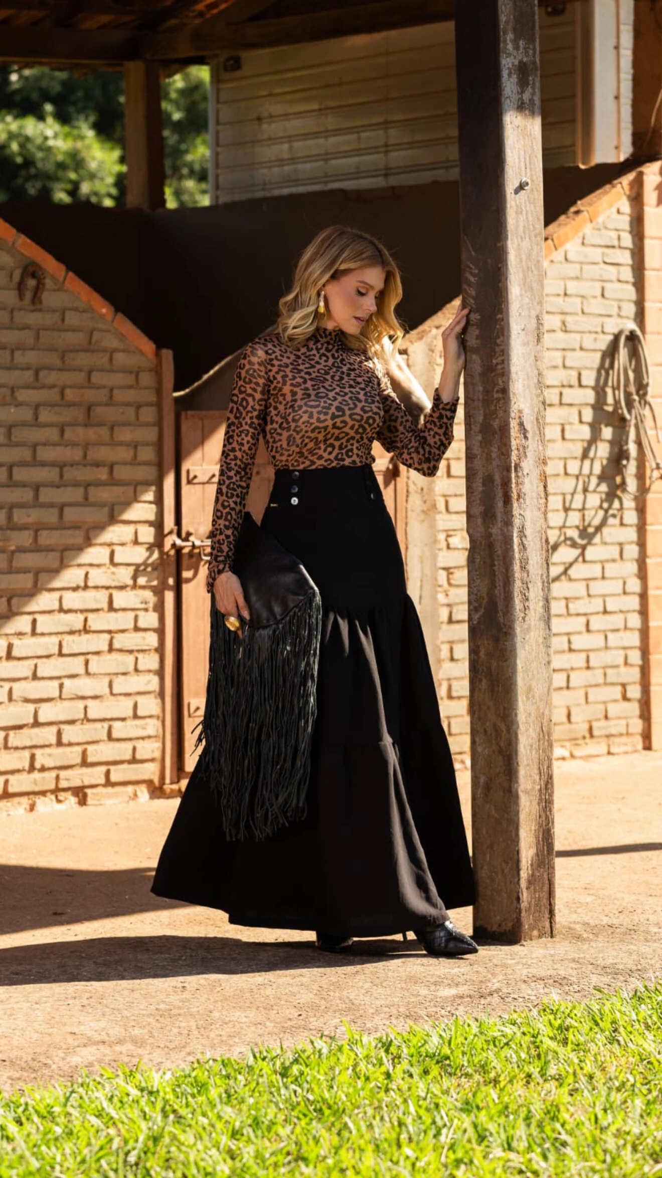 FotoPRE VENDA Saia marrant estampa animal print rosamili