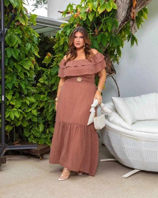 Fotopre venda vestido longo poa fabiola mr fr