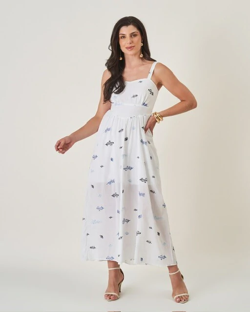 Fotovestido algodao com bordado faity kayla