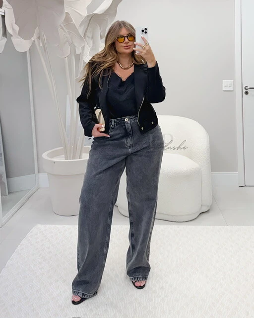 Fotocalca jeans reta black extonada izzat provador