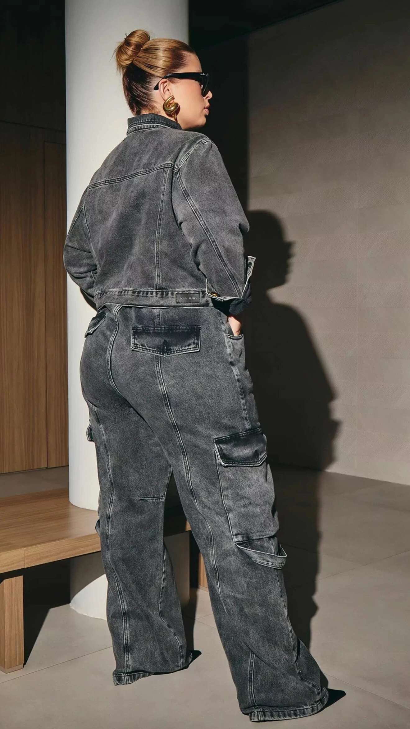 Fotojaqueta jeans black izzat