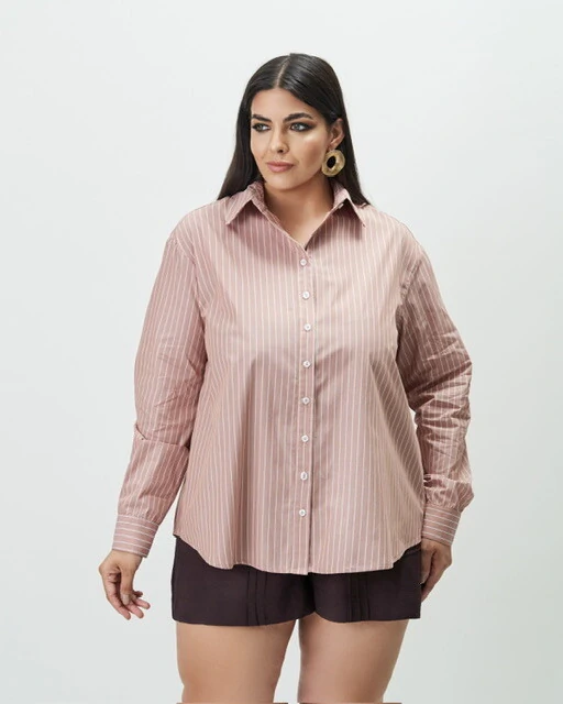 Fotocamisa listrada tricoline quebela