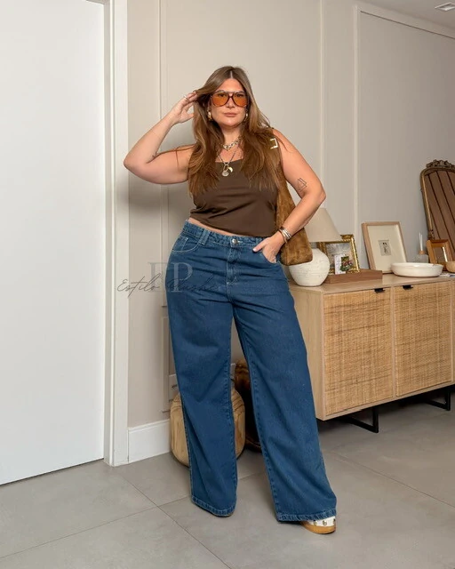 FotoCalça wide blue fofinha