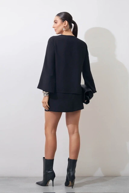 Fotoshorts saia monet viscose e poliester kayla