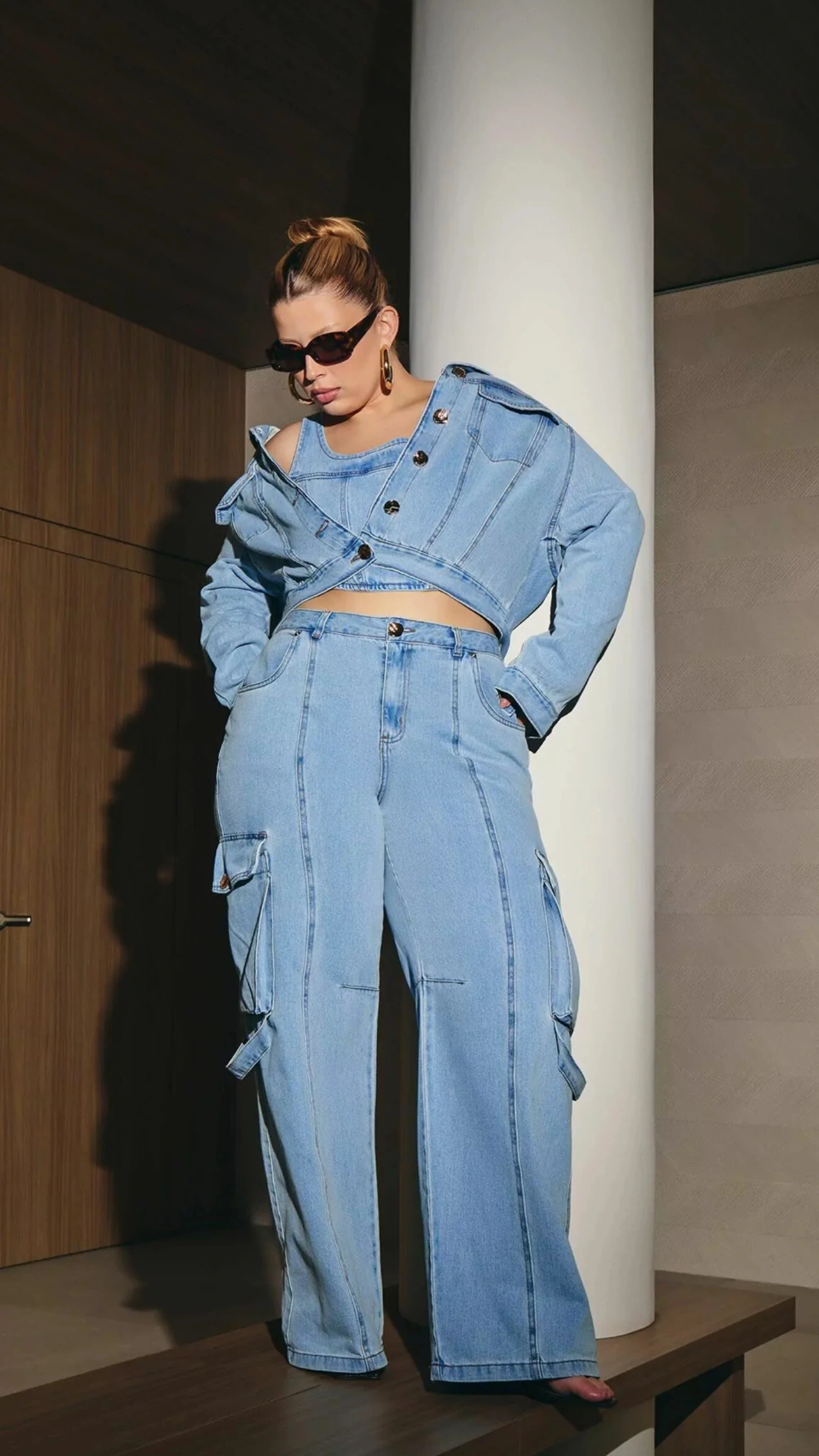 Fotocalca cargo blue jeans izzat