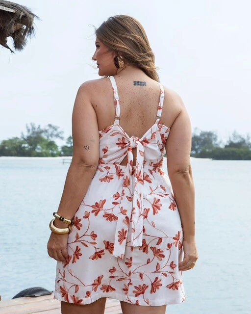 FotoPre venda vestido curto bordado linho e viscose mr fr