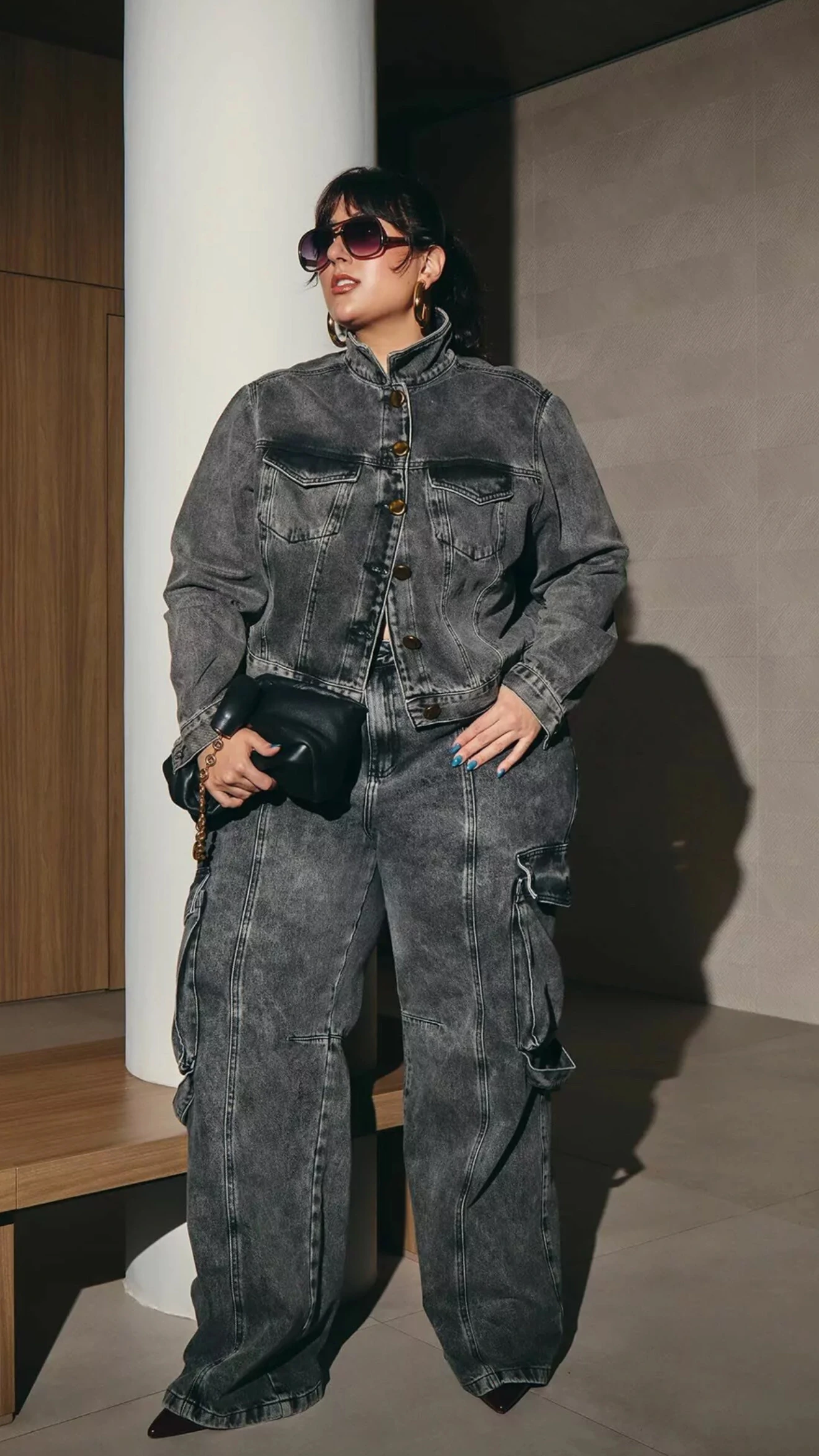 Fotojaqueta jeans black izzat