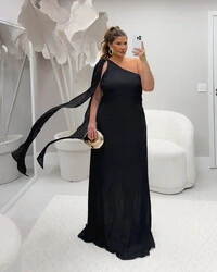 Vestido longo beleza black duas