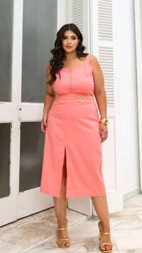 pre venda conjunto flor da noite linho com elastano milanjus