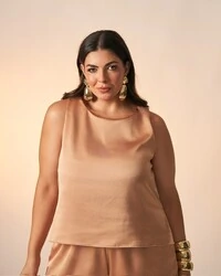 regata melissa tecido poliester acetinado kayla