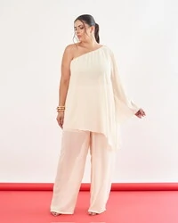 Blusa sheron crepe um ombro kayla