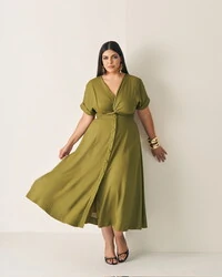 conjunto cropped nozinho + saia evase midi quebela