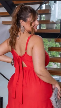 pre venda vestido longo argola central e cut out viscose e poliamida mr fr