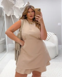 vestido barbara evase hotpink