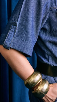 camisa jeans tencel manga curta izzat