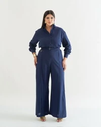 conjunto camisa e calca linho quebela