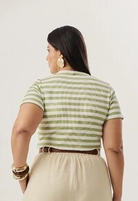 Blusa listrada maritima quebela
