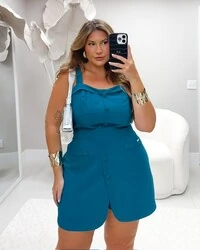 Pre venda cropped viscose sarjada com botoes rosami