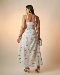 vestido algodao com bordado faity kayla