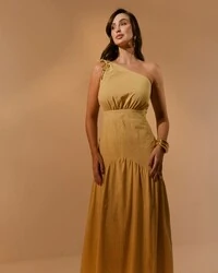 vestido midi colise algodao quebela