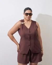 shorts mara alfaiataria de viscose kayla